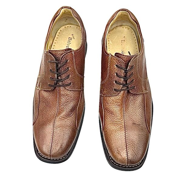 Belvedere Bay Bridge Men’s Oxford Shoes Brown Leather 10 3E Made in Brazil - Picture 6 of 11
